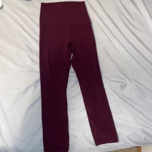 lululemon maroon capri align leggings